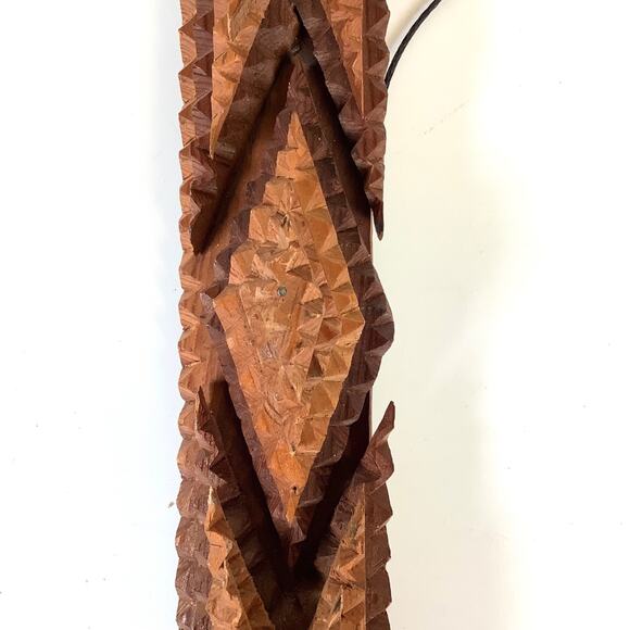 Antique Tramp Art Folk Wood Frame 7.5”x9.75” Opening Primitive Hand Carved Vtg - Picture 13 of 16